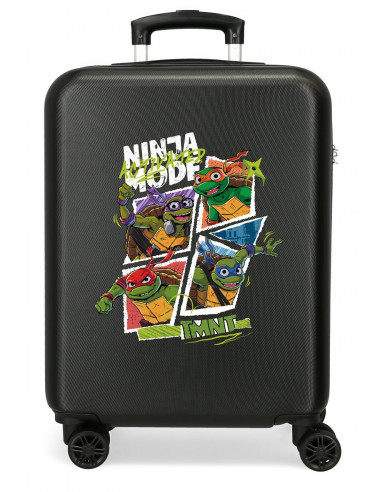 TROLLEY ABS 55CM.4R. NINJA TURTLES NEGRO